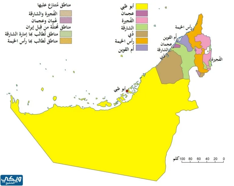 خريطة الإمارات