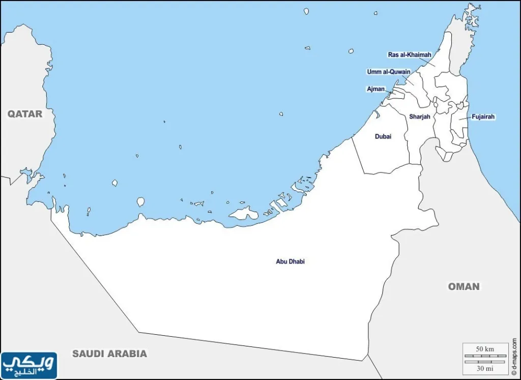 خريطة الإمارات