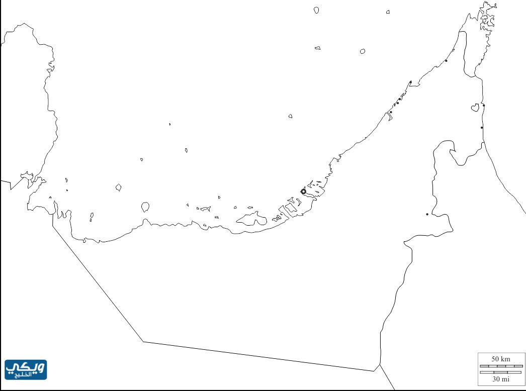 خريطة الامارات للاطفال للطباعة والتلوين