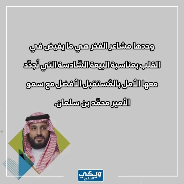 صور عن الذكرى السادسة لبيعة ولي العهد محمد بن سلمان