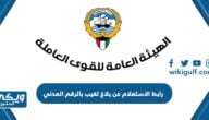 رابط الاستعلام عن بلاغ تغيب بالرقم المدني e-portal.manpower.gov.kw