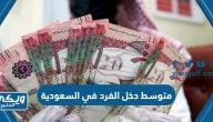 كم يبلغ متوسط دخل الفرد في السعودية لعام 2024 / 1446