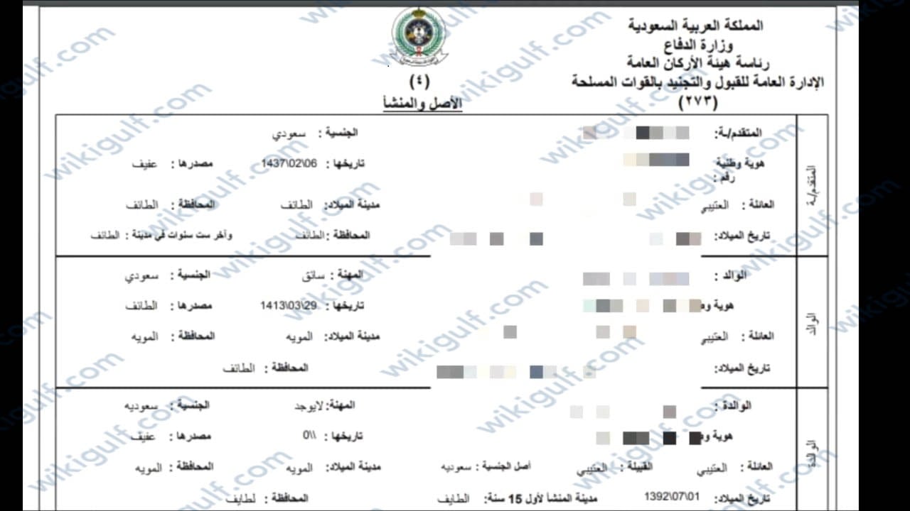 الأوراق المطلوبة لاستكمال إجراءات القبول في وزارة الدفاع