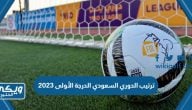 ترتيب الدوري السعودي الدرجة الأولى 2023