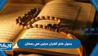 جدول ختم القران مرتين في رمضان