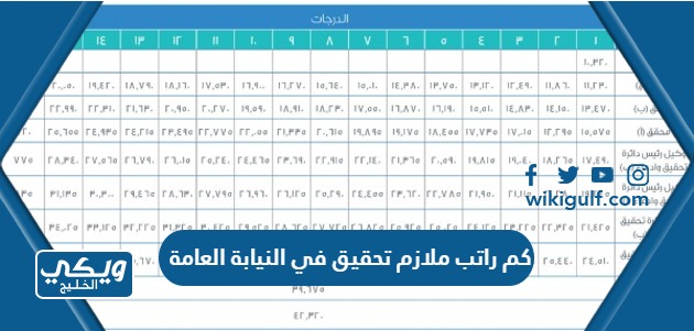 كم راتب ملازم تحقيق في النيابة العامة