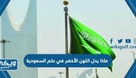 ماذا يدل اللون الأخضر في علم السعودية