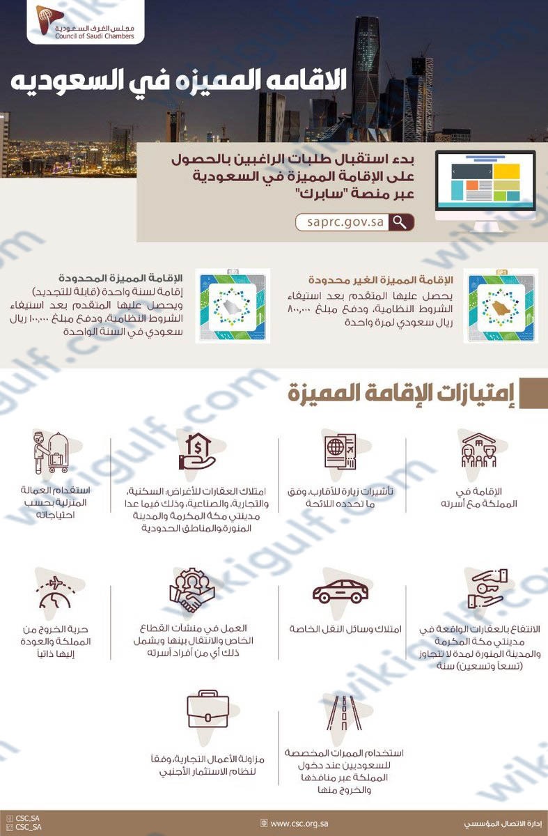 مميزات الاقامة الدائمة في السعودية