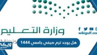 هل يوجد ترم صيفي جامعي 1444