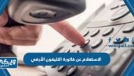 الاستعلام عن فاتورة التليفون الأرضي في السعودية