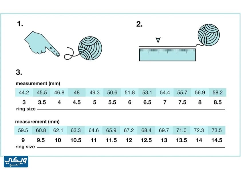 معرفة مقاس الخاتم باستخدام الخيط 