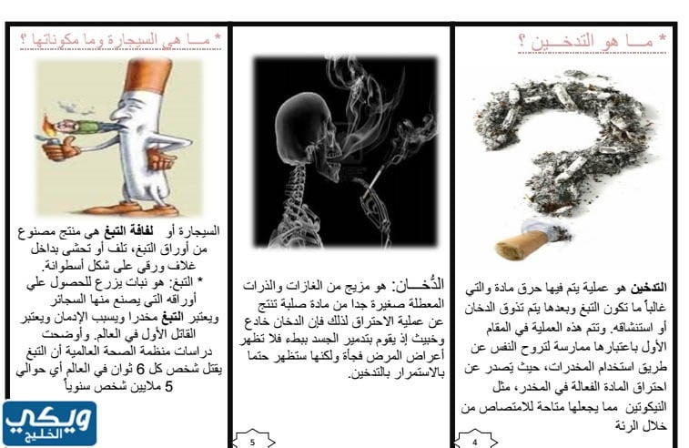 مطوية عن اليوم العالمي لمكافحة التدخين