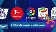 ترتيب الدوريات الخمس الكبرى uefa