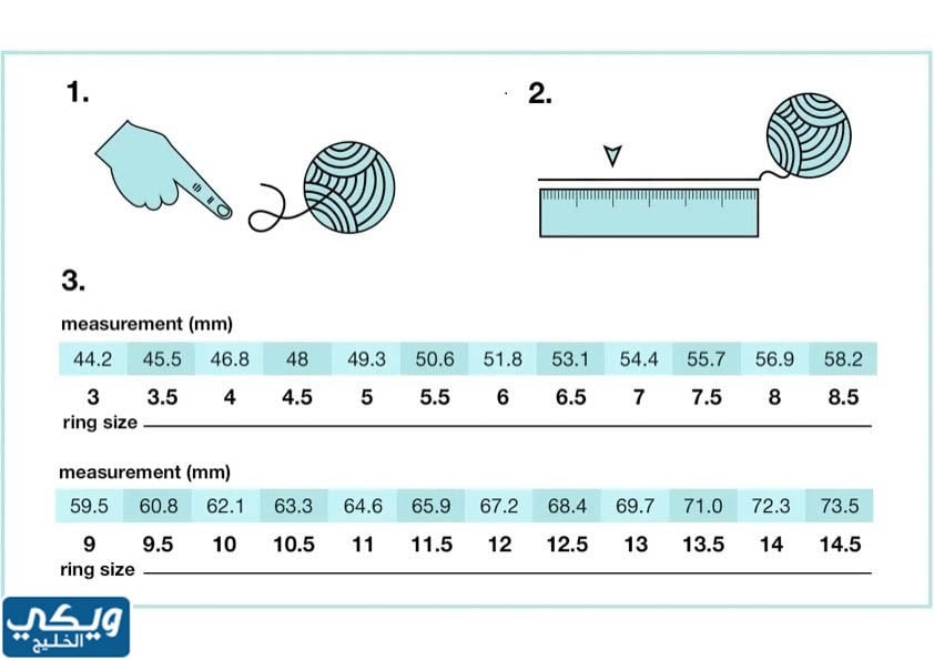 معرفة مقاس الخاتم باستخدام الخيط أو الورقة