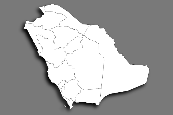 خريطة المملكة العربية السعودية للتلوين والطباعة