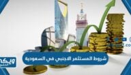 شروط المستثمر الاجنبي في السعودية