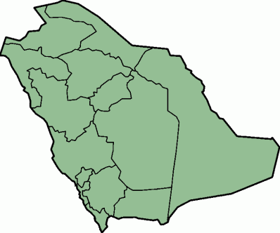 خريطة عمياء للمملكة العربية السعودية كاملة بالحدود