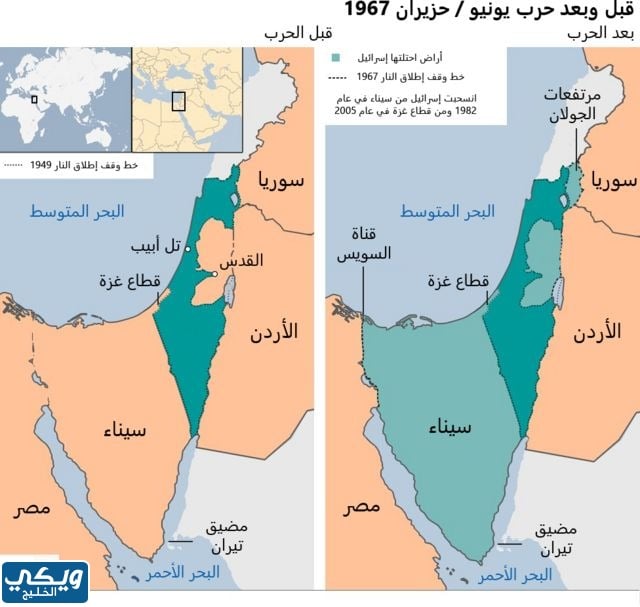 خريطة مصر فلسطين