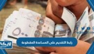 رابط التقديم على المساعدة المقطوعةeservices.mlsd.gov.sa