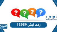 13959 رقم ايش