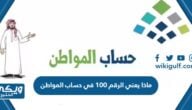 ماذا يعني الرقم 100 في حساب المواطن