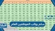 سلم رواتب الموظفين العام الجديد في السعودية